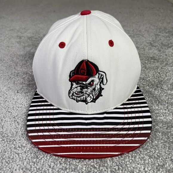 University Of Georgia Bulldogs Hat Men’s White SnapBack Adjustable Embroidered - Picture 1 of 12